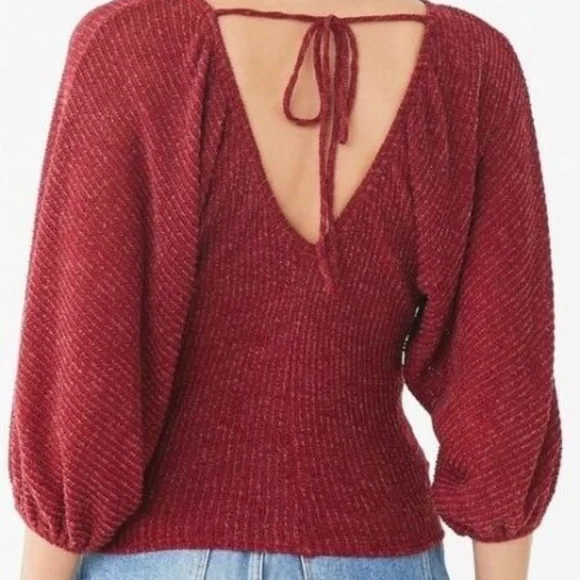 LOT of 3 Peasant-Sleeve Self-Tie Top - M/L - Picture 4 of 6